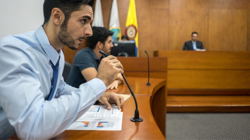 Expert witness presenting trenchless accounting analysis during litigation support