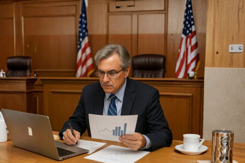 A professional expert witness analyzing accident data or presenting findings in a courtroom or deposition setting.