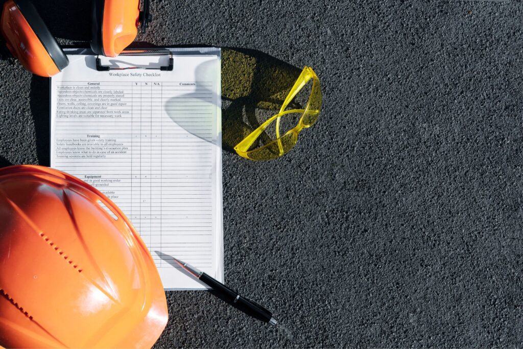 A competent person ensures heavy equipment safety and compliance during construction operations.