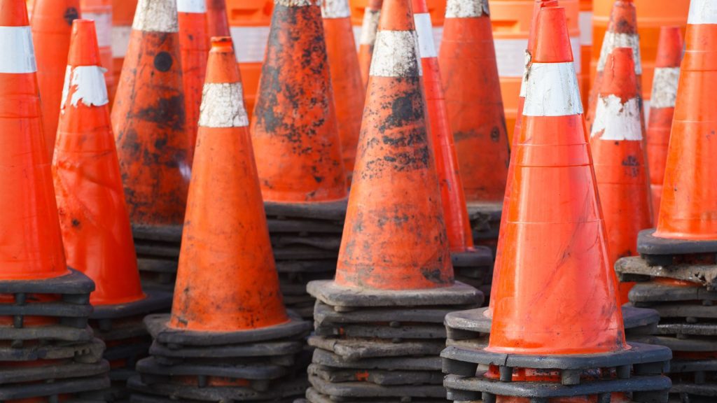 Transportation safety expert witness analyzing vehicle movement on a construction site
