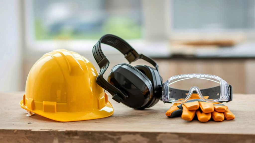 Workers following personal protective equipment (PPE) requirements on a heavy civil construction site