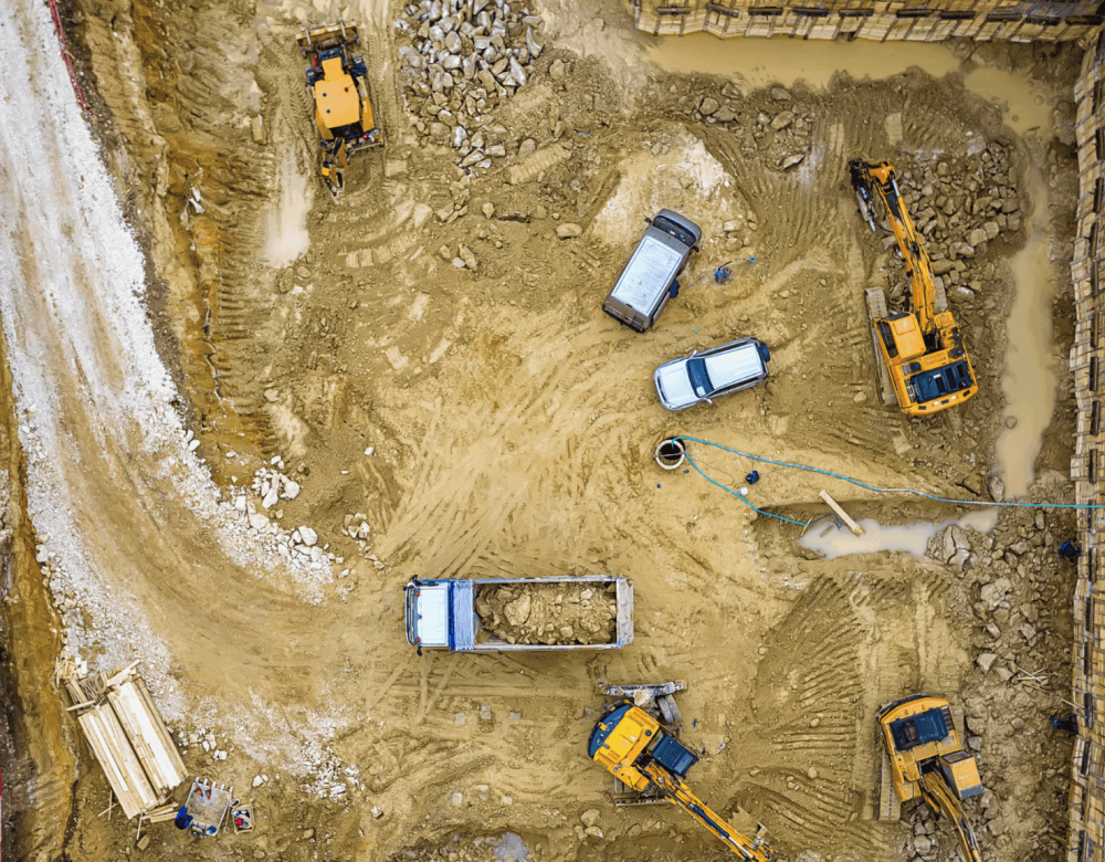 civil-heavy-underground-construction-site Civil heavy underground construction site with trenching and utility work