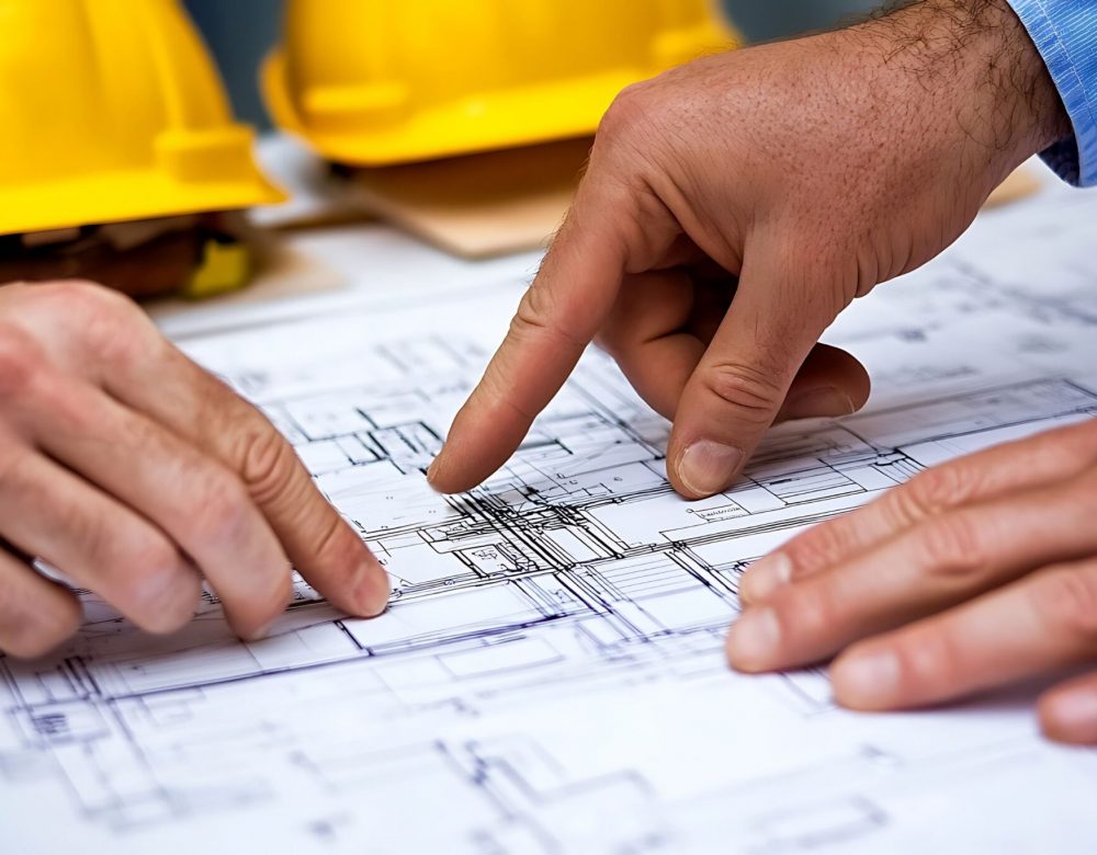 Construction expert conducting incident analysis at a heavy equipment site for legal and safety evaluation