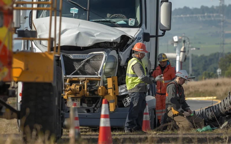 Vehicle and equipment inspection in transportation litigation at accident scene
