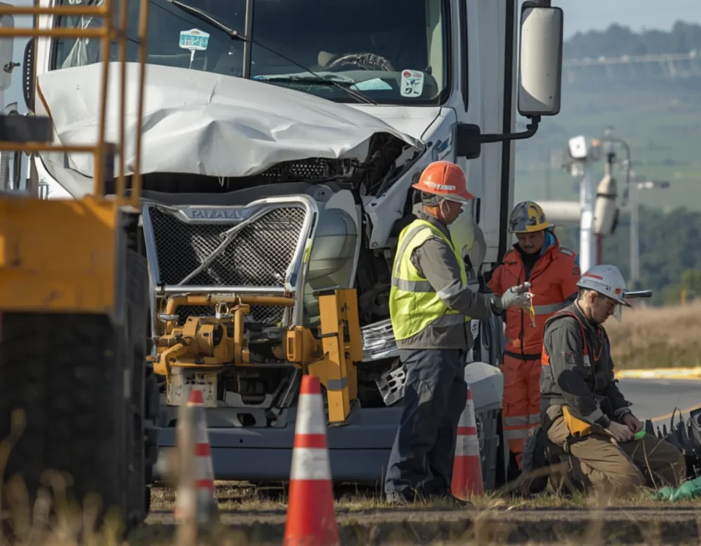 Vehicle and equipment inspection in transportation litigation at accident scene